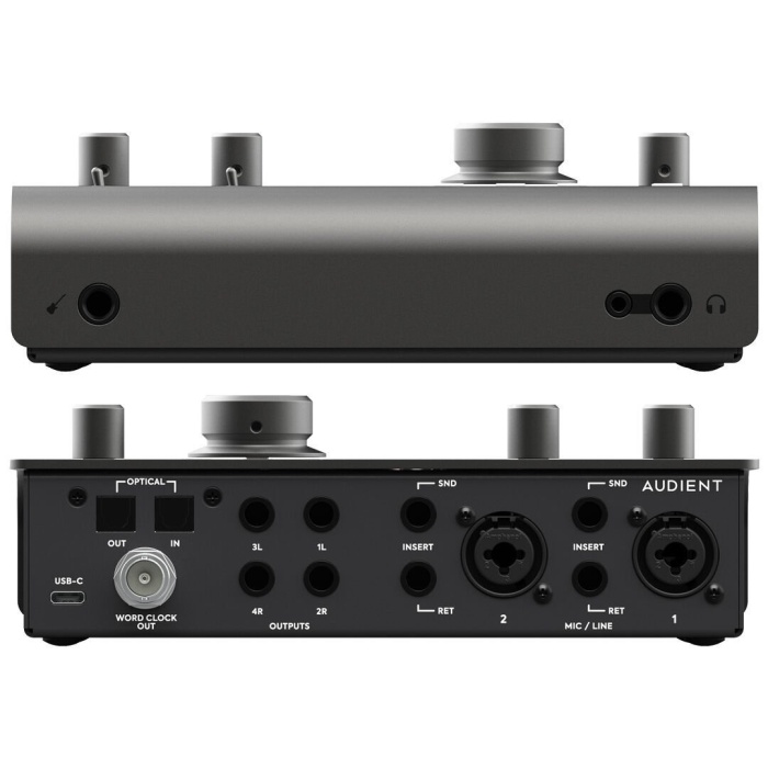 Audient AUDIENT 04 0014 iD24 USB Ses Kartı (Orta/Üst) | 10 Giriş 14 Çıkış, A Sınıfı Preamp, Yüksek Dinamik Aralık ve Netlik